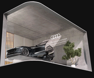 Audi digital out of home anamorphic video