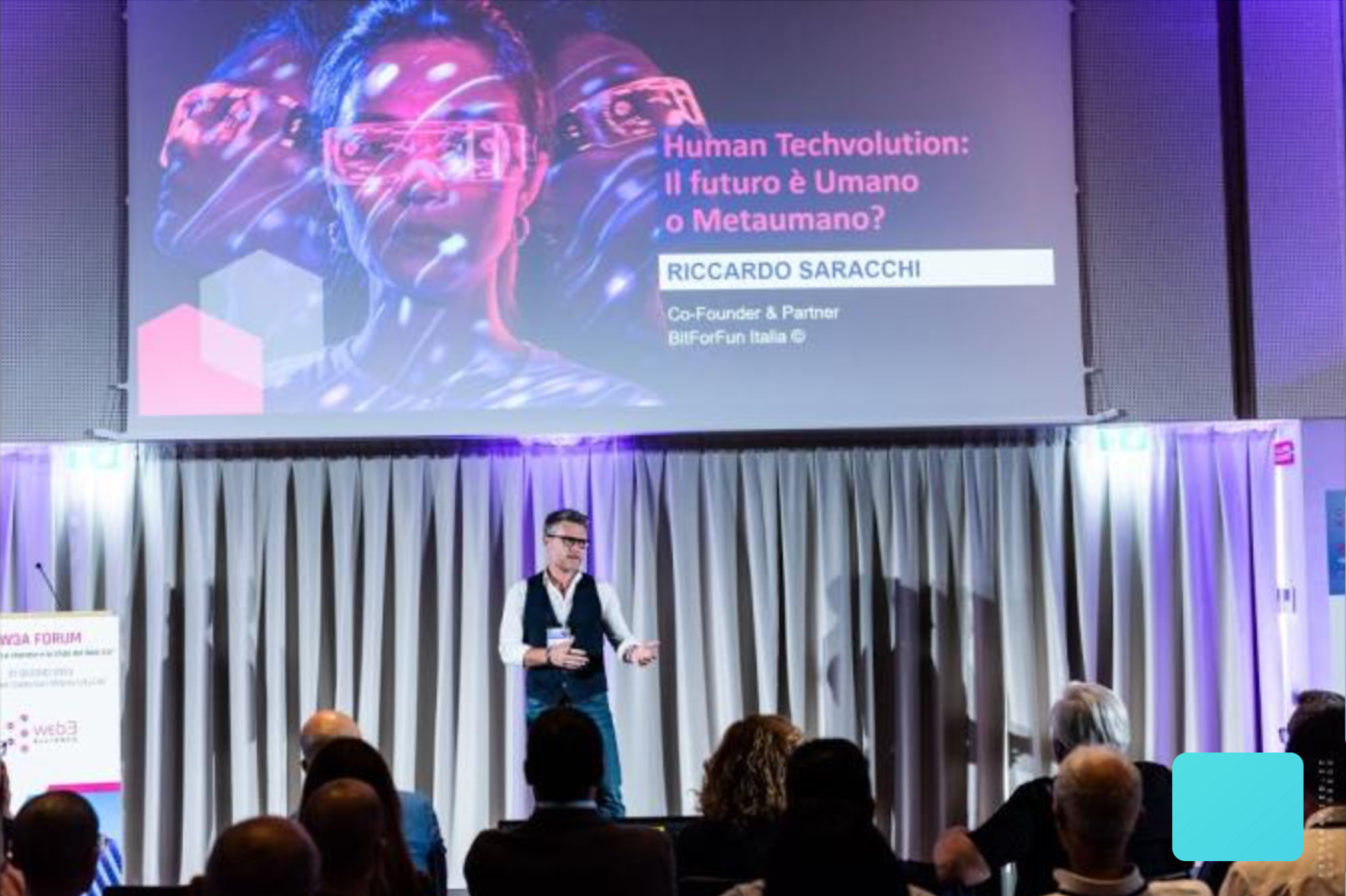 Riccardo Saracchi at W3A forum on metaverse and digital avatars